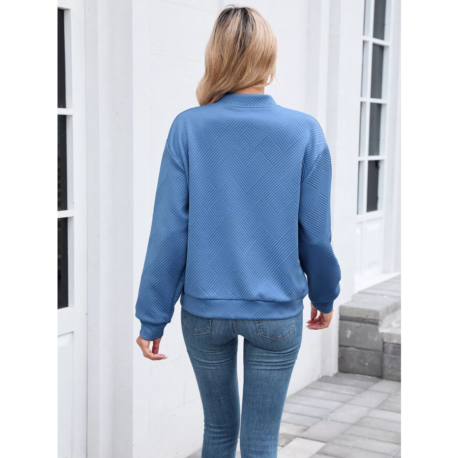 Textured Zip Up Jacket Apparel and Accessories