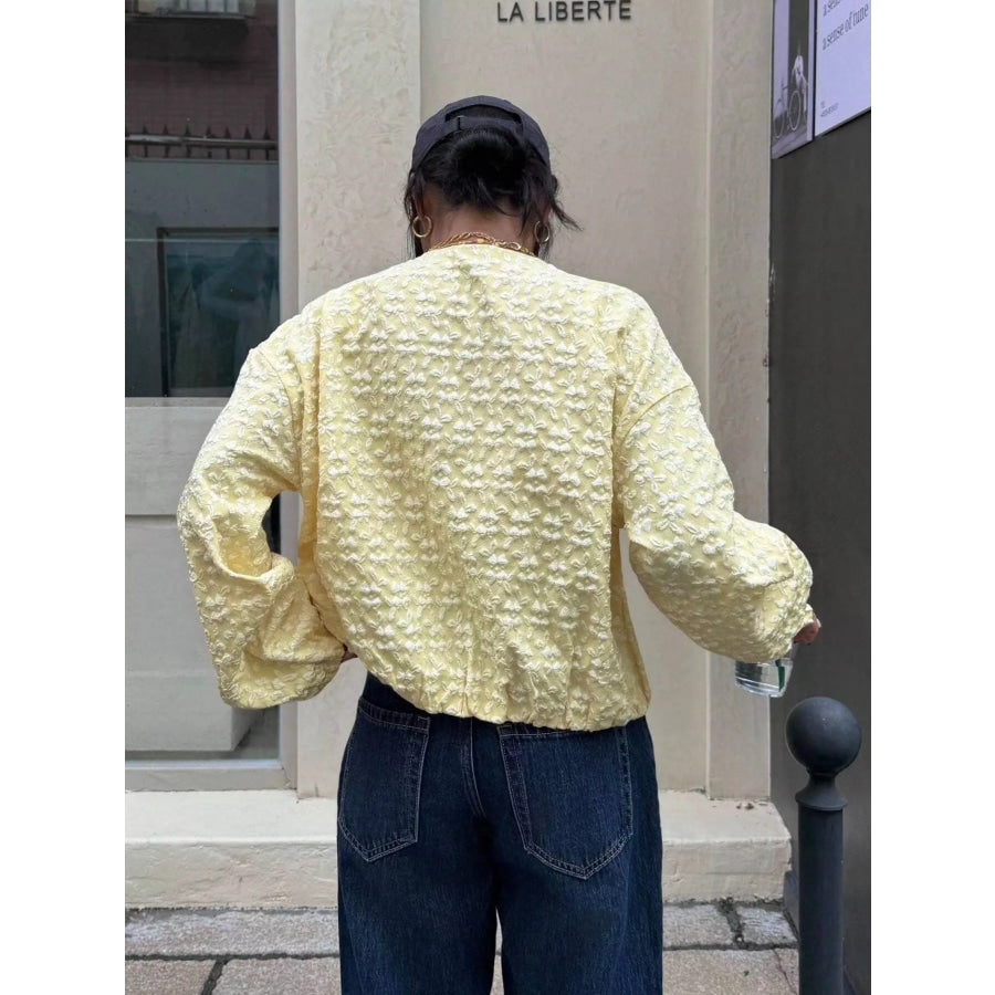 Textured Zip Up Jacket Apparel and Accessories