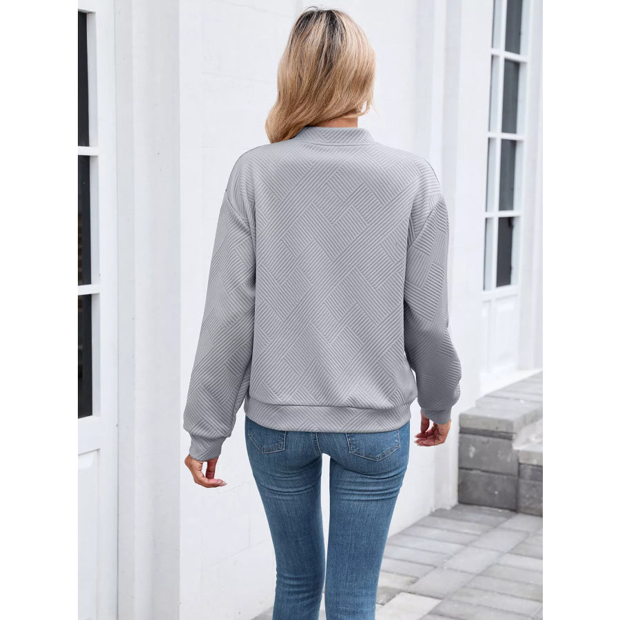 Textured Zip Up Jacket Apparel and Accessories