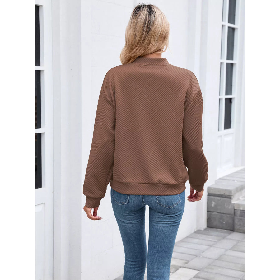 Textured Zip Up Jacket Apparel and Accessories