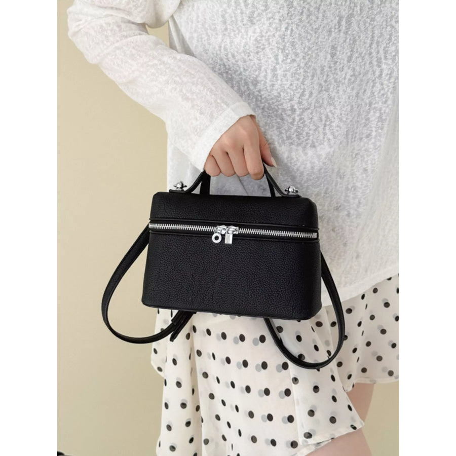 Textured Zipper Crossbody Bag Apparel and Accessories