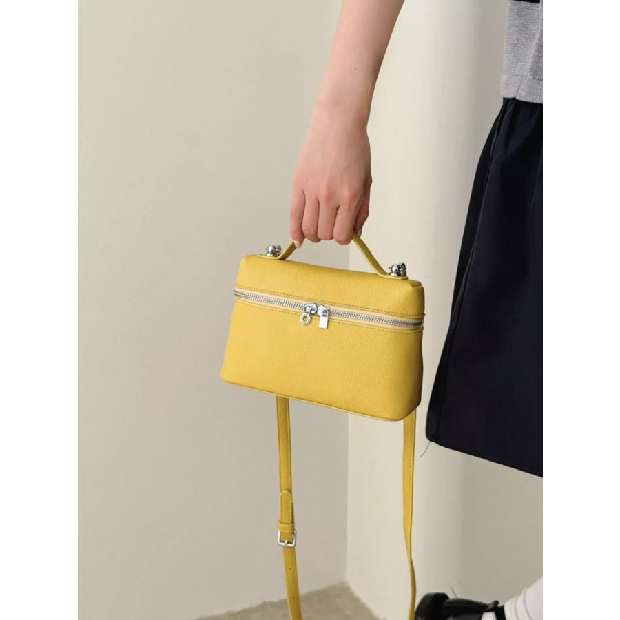 Textured Zipper Crossbody Bag Apparel and Accessories