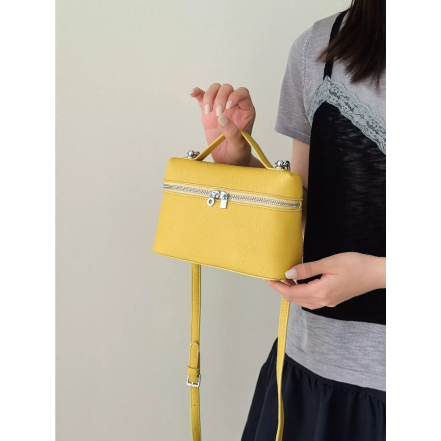 Textured Zipper Crossbody Bag Apparel and Accessories