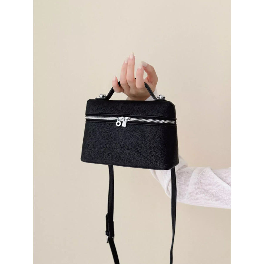Textured Zipper Crossbody Bag Apparel and Accessories