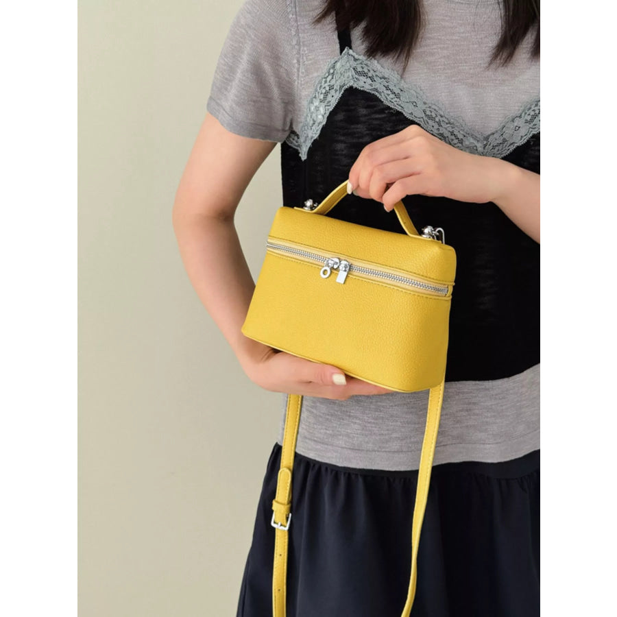 Textured Zipper Crossbody Bag Apparel and Accessories
