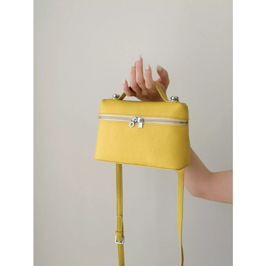 Textured Zipper Crossbody Bag Apparel and Accessories