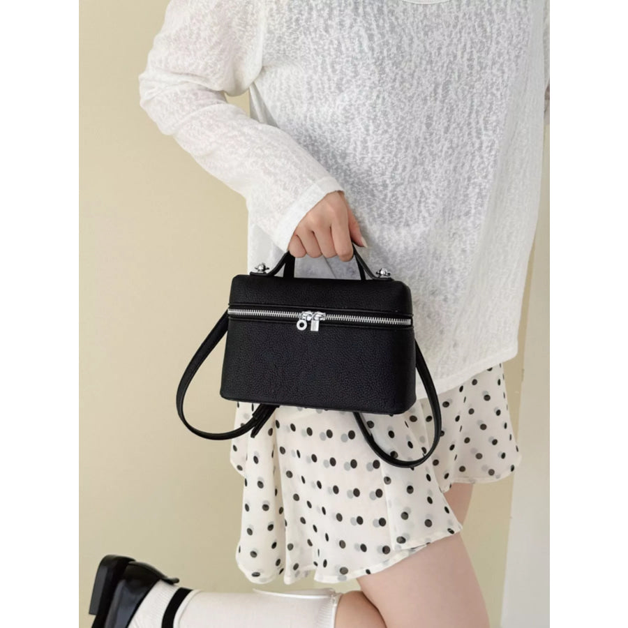 Textured Zipper Crossbody Bag Apparel and Accessories