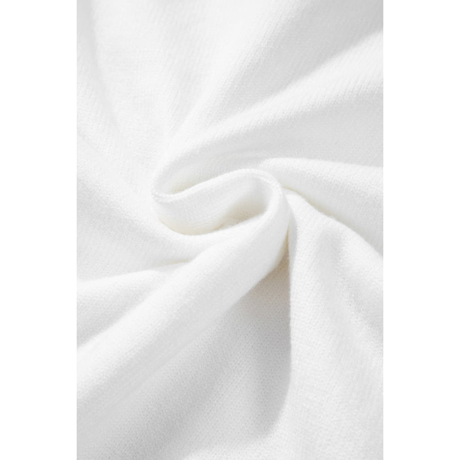 THANKFUL Round Neck Drop Shoulder Sweater Apparel and Accessories