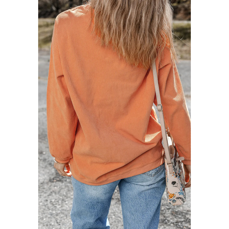 THANKFUL Round Neck Long Sleeve Sweatshirt Apparel and Accessories