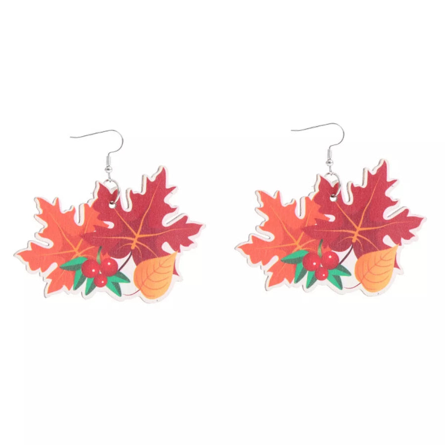 Thanksgiving Dangle Earrings Style A / onesize Apparel and Accessories