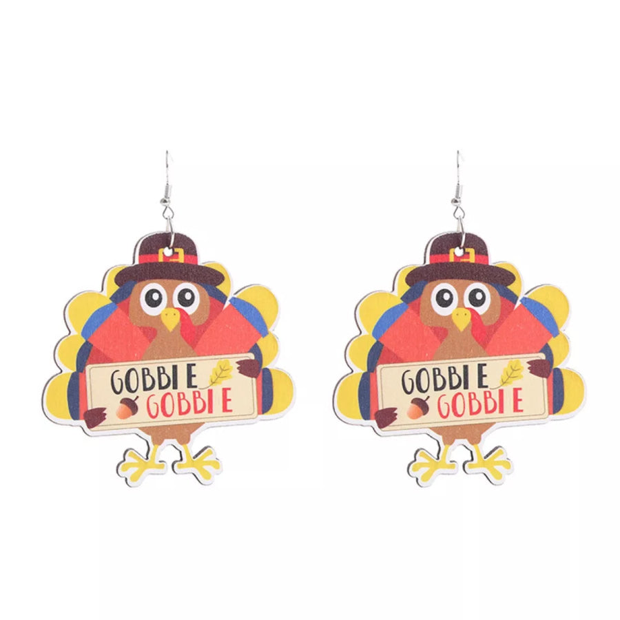 Thanksgiving Dangle Earrings Style C / onesize Apparel and Accessories