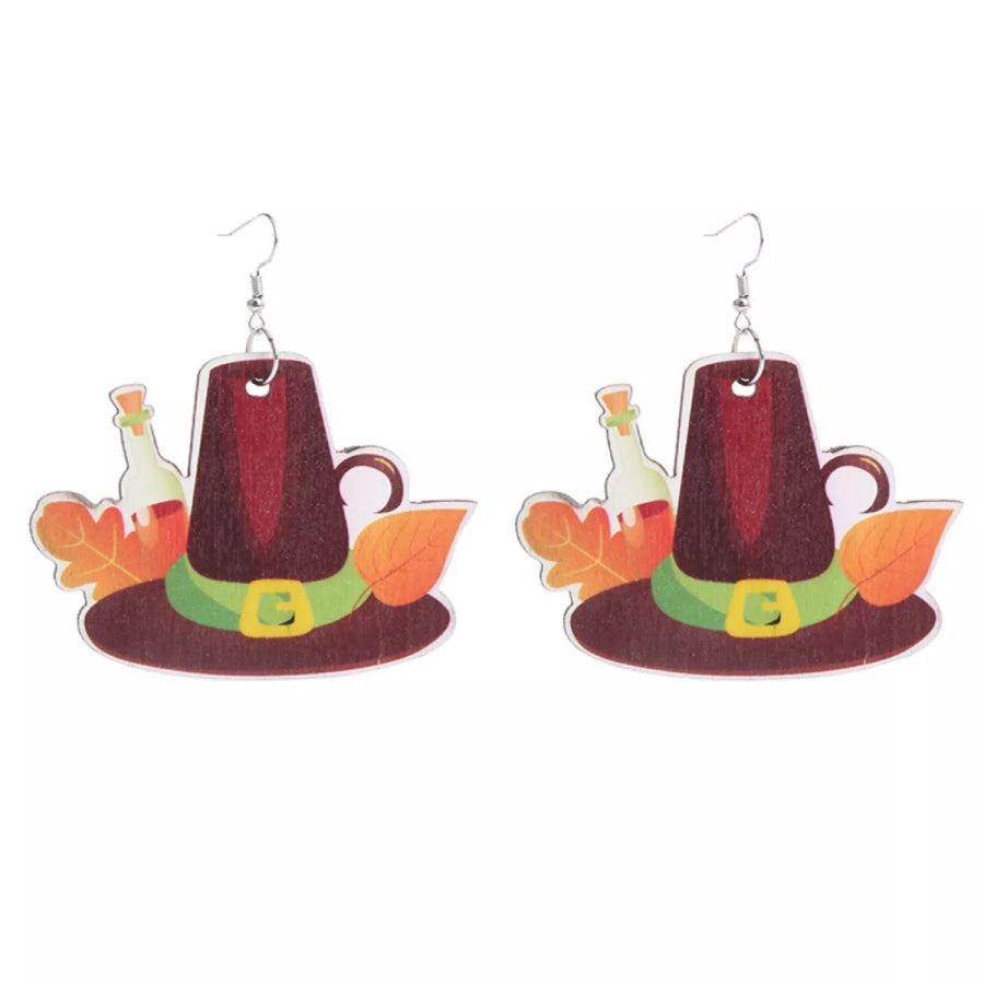 Thanksgiving Dangle Earrings Style E / onesize Apparel and Accessories