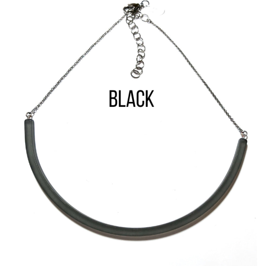 The Bar Necklace Black Necklaces