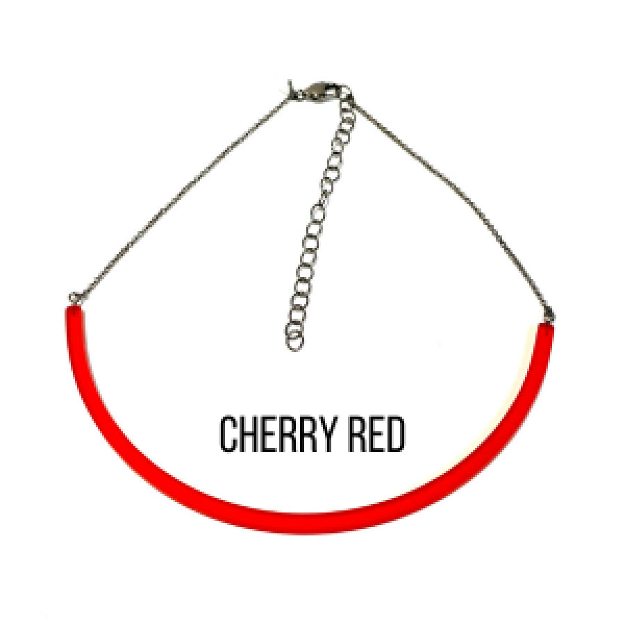 The Bar Necklace Cherry Red Necklaces