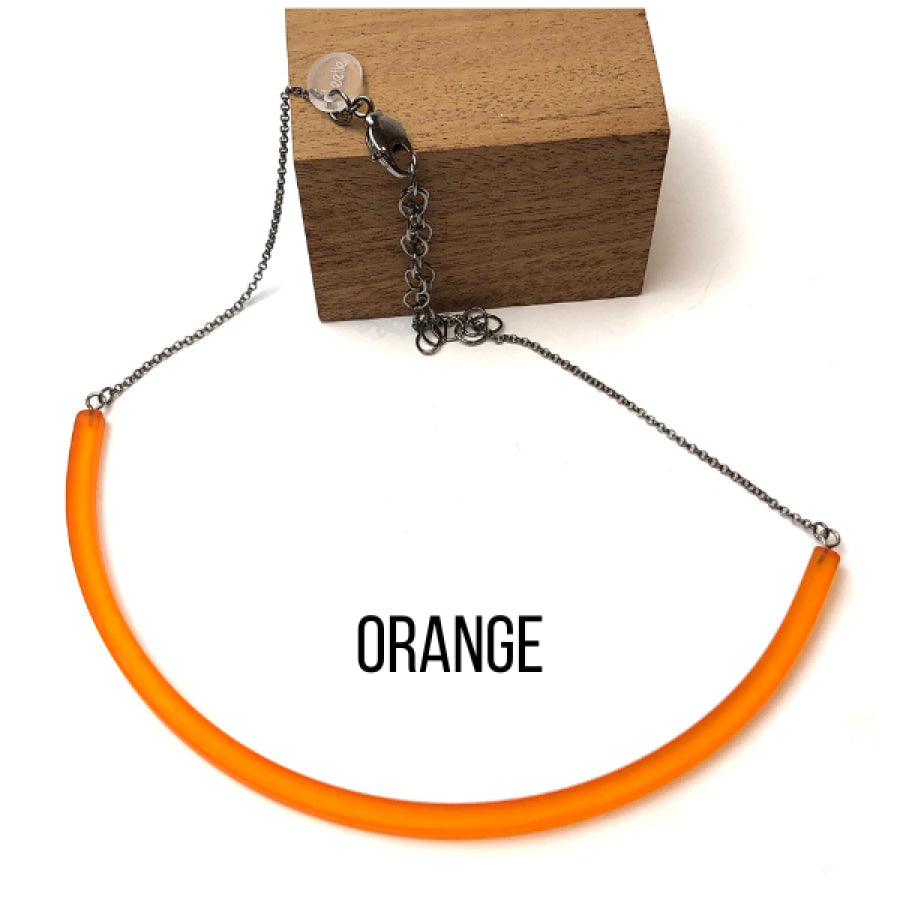 The Bar Necklace Orange Necklaces