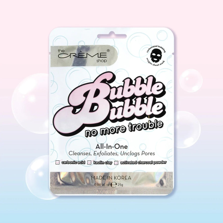 COMING SOON The Crème Shop - Bubble Bubble No More Trouble 3-In-1 Sheet Mask Facial Mask