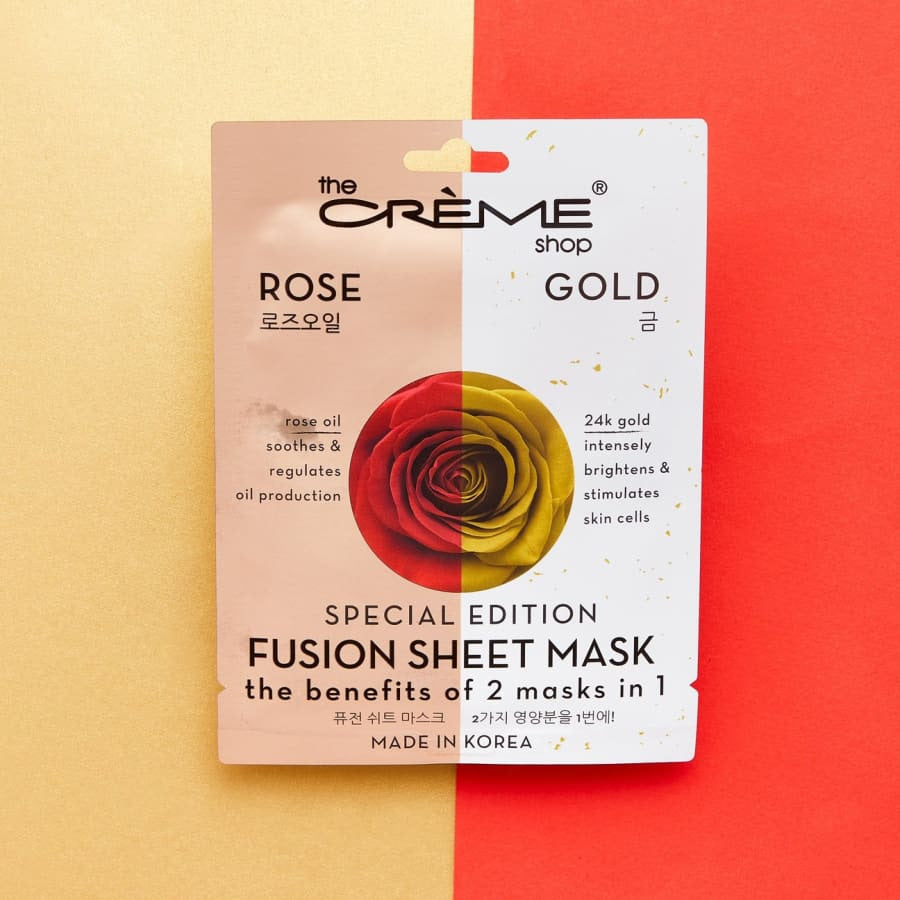 The Crème Shop Rose &amp; Gold Fusion Sheet Mask Facial Mask