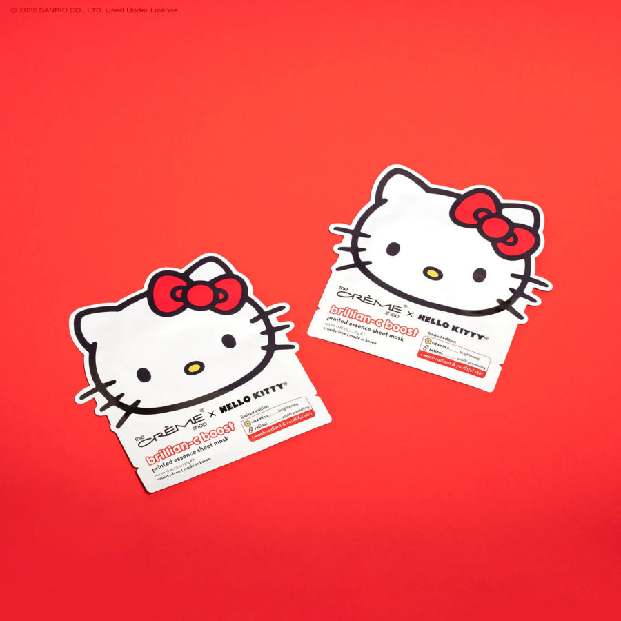 COMING SOON The Crème Shop x Hello Kitty Brillian-C Boost Printed Essence Sheet Mask Facial Mask