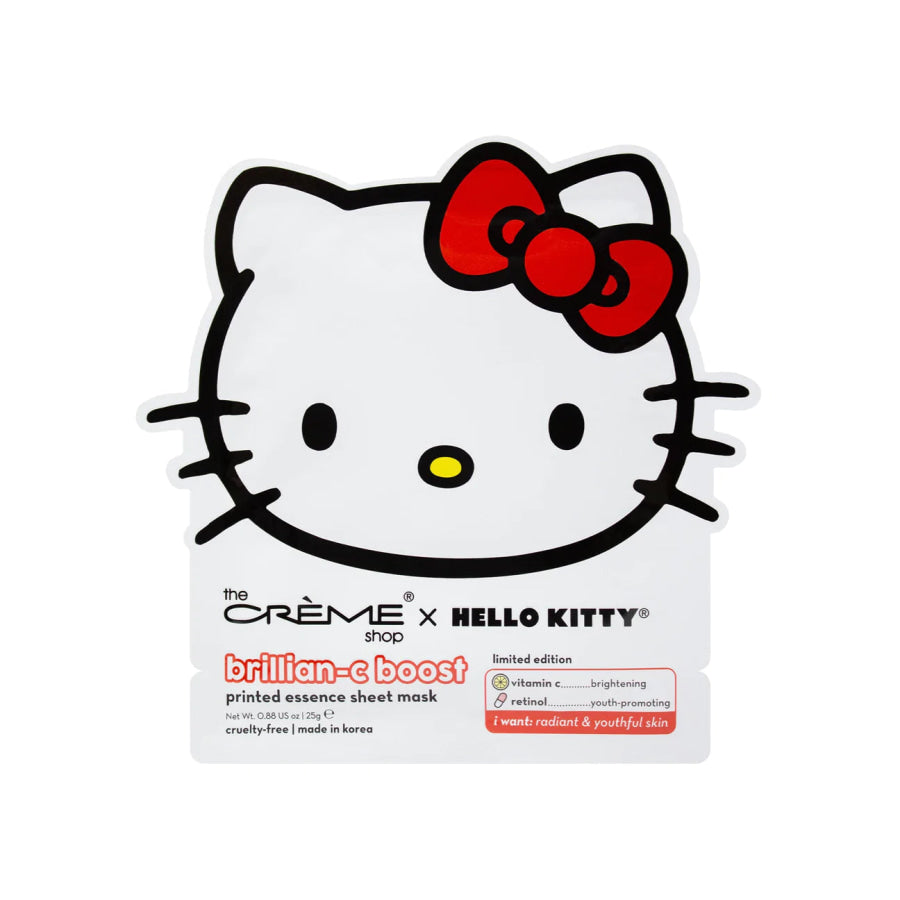 COMING SOON The Crème Shop x Hello Kitty Brillian-C Boost Printed Essence Sheet Mask Facial Mask