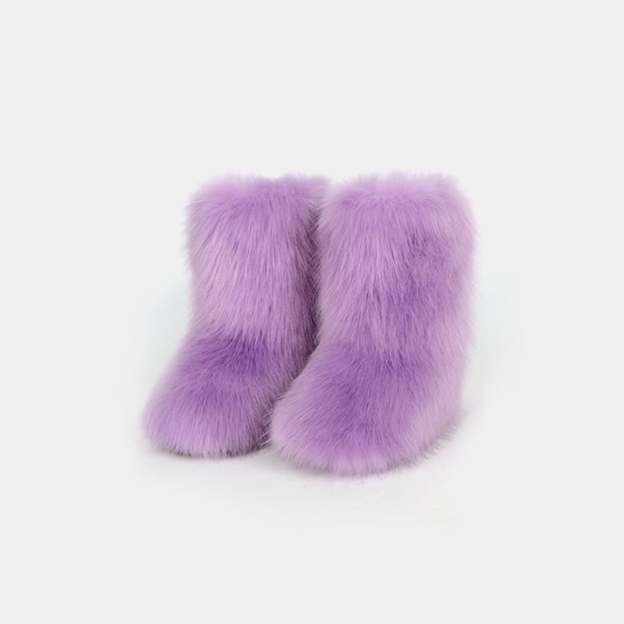 Thermal Fuzzy Platform Boots Apparel and Accessories