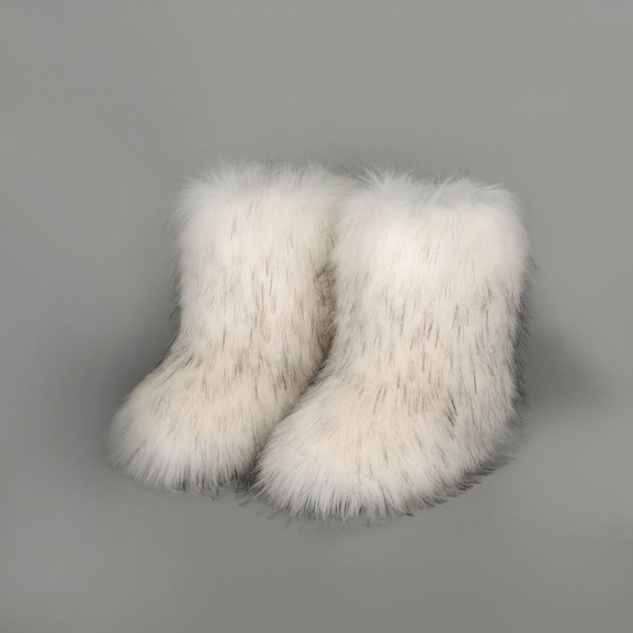 Thermal Fuzzy Platform Boots Apparel and Accessories