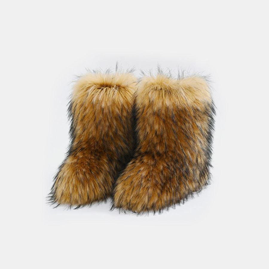 Thermal Fuzzy Platform Boots Apparel and Accessories