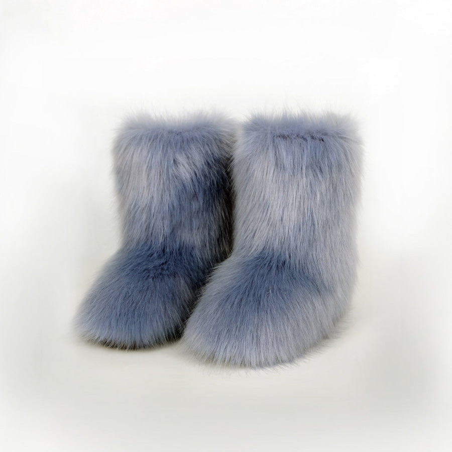 Thermal Fuzzy Platform Boots Dusty Blue / 36(US5) Apparel and Accessories