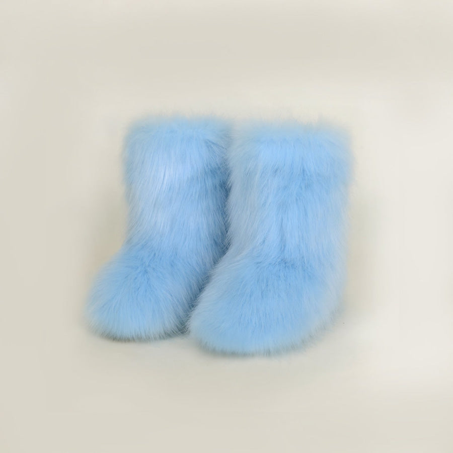 Thermal Fuzzy Platform Boots Pastel Blue / 36(US5) Apparel and Accessories