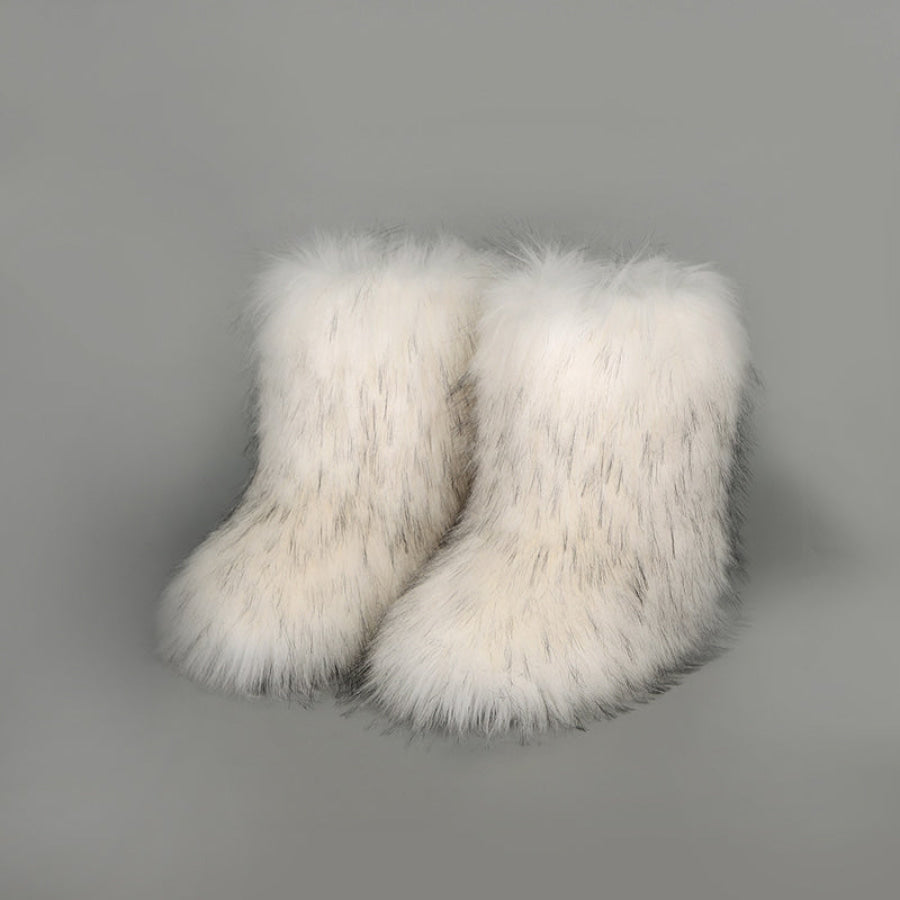 Thermal Fuzzy Platform Boots White / 36(US5) Apparel and Accessories