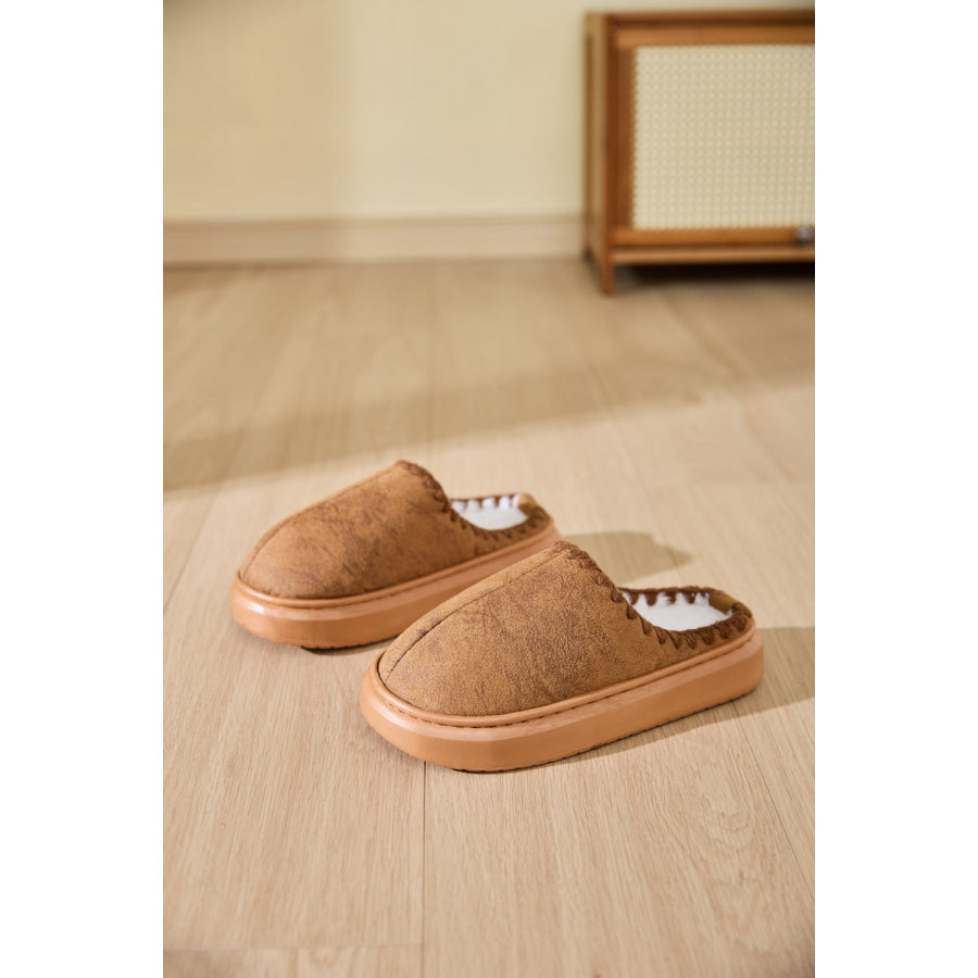 Thermal Round Toe Platform Slippers Apparel and Accessories