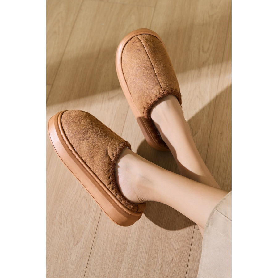 Thermal Round Toe Platform Slippers Apparel and Accessories