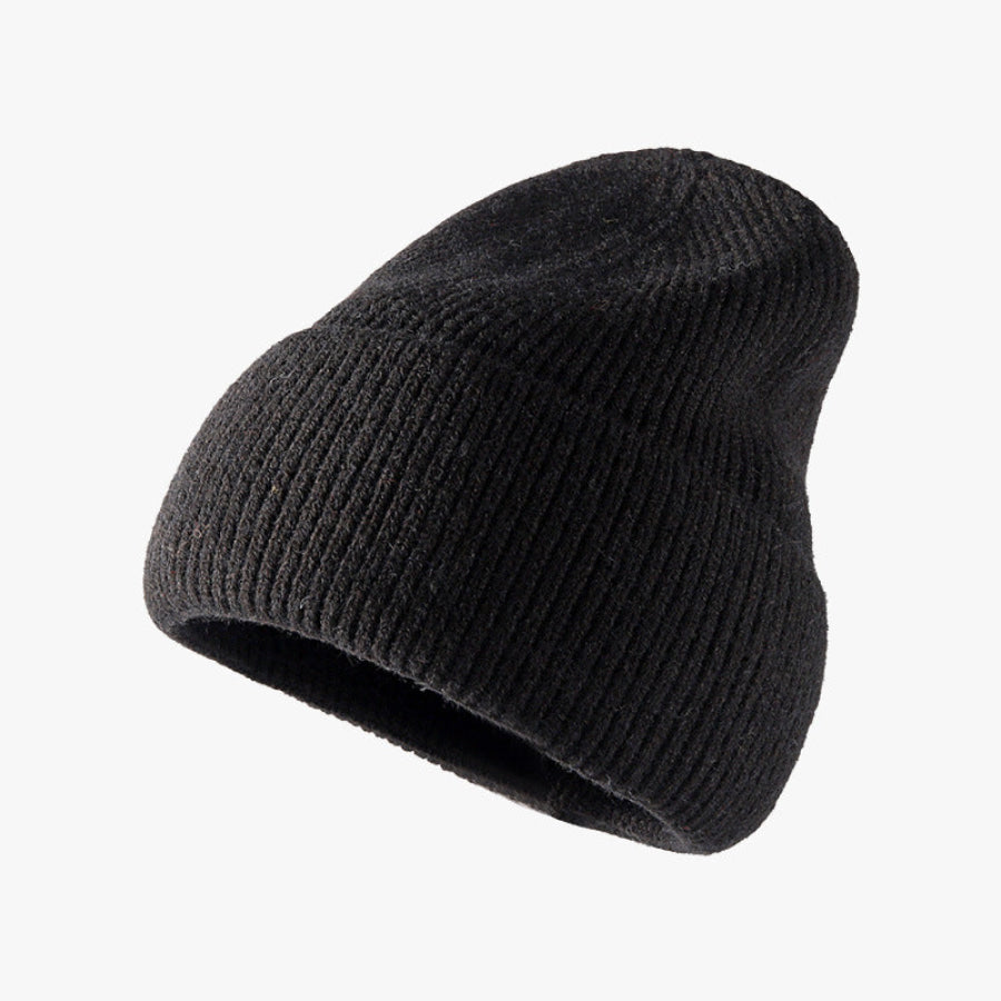 Thermal Solid Knit Hat Black / One Size Apparel and Accessories