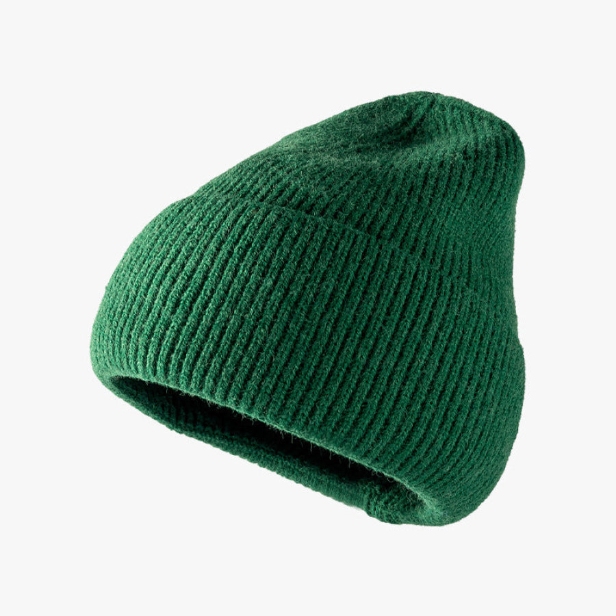 Thermal Solid Knit Hat Dark Green / One Size Apparel and Accessories