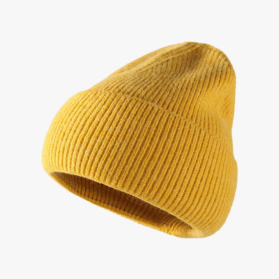 Thermal Solid Knit Hat Yellow / One Size Apparel and Accessories