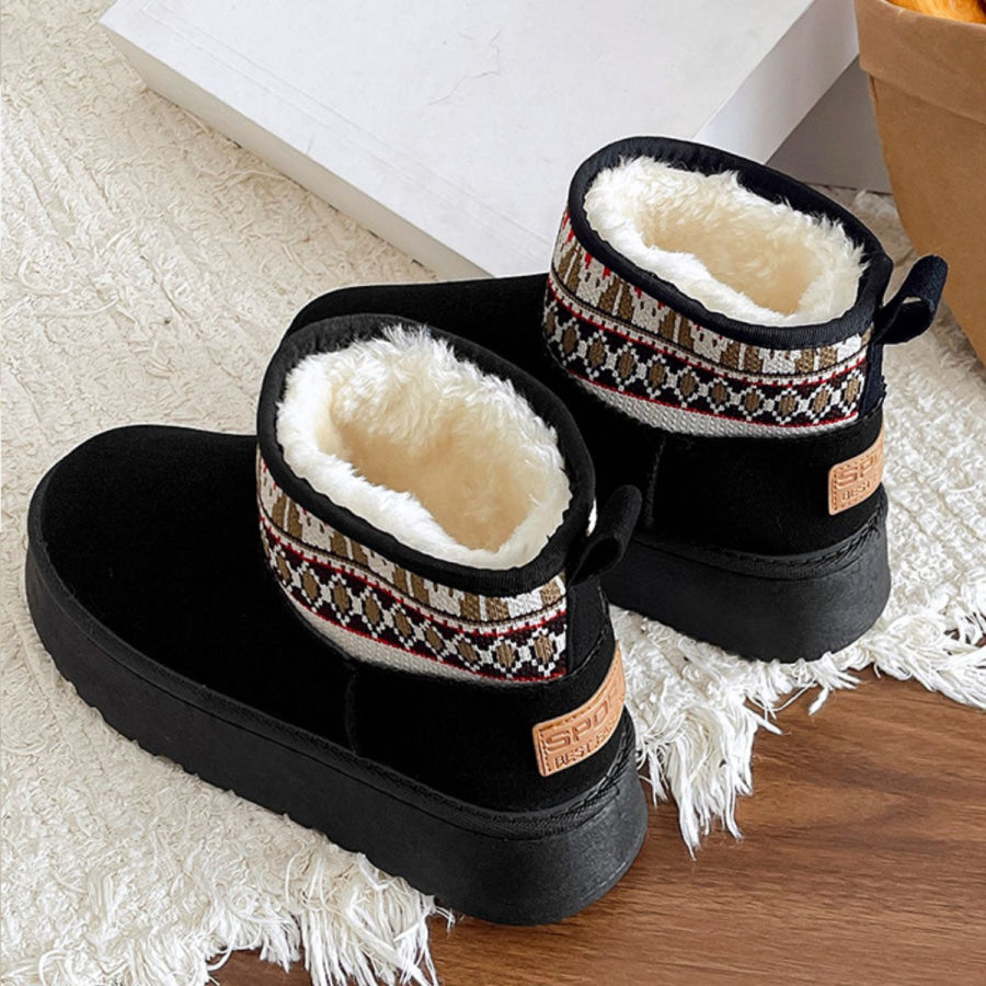 Thermal Suede Platform Boots Apparel and Accessories