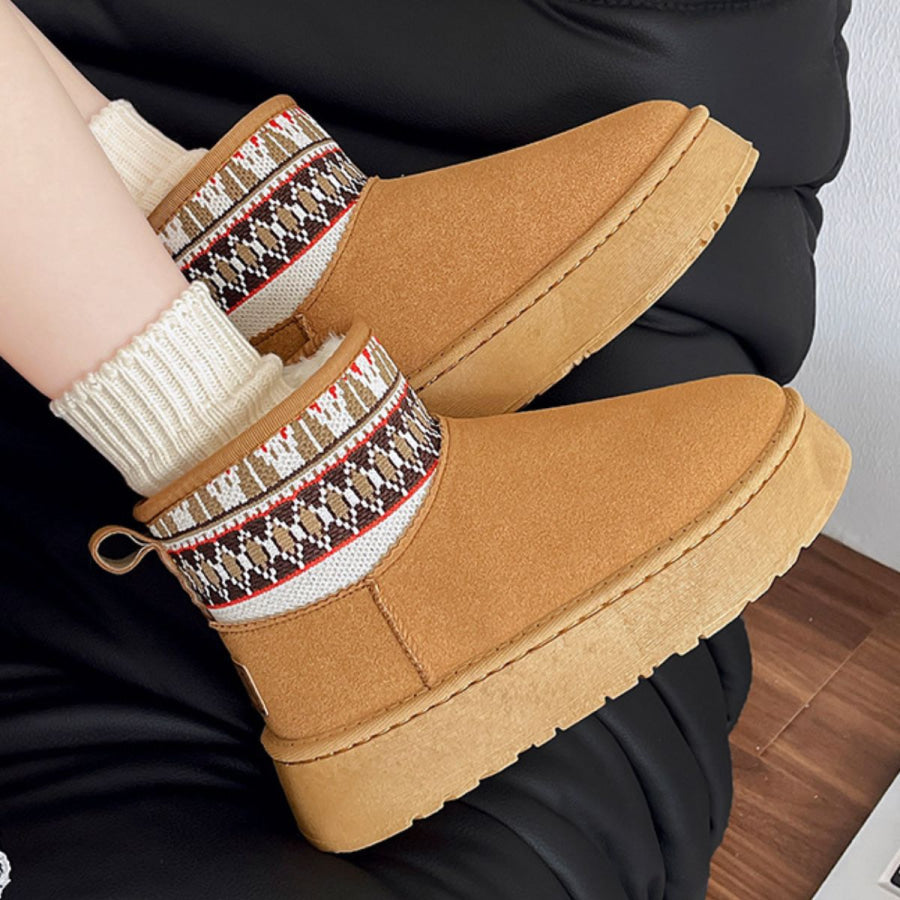 Thermal Suede Platform Boots Apparel and Accessories