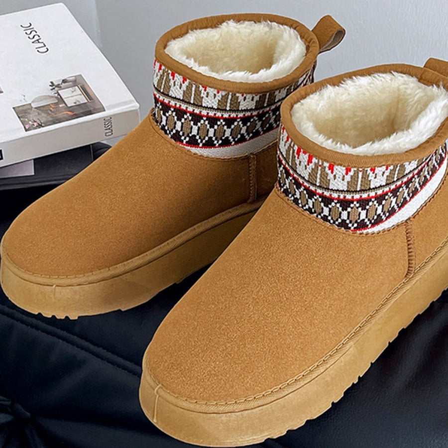 Thermal Suede Platform Boots Apparel and Accessories