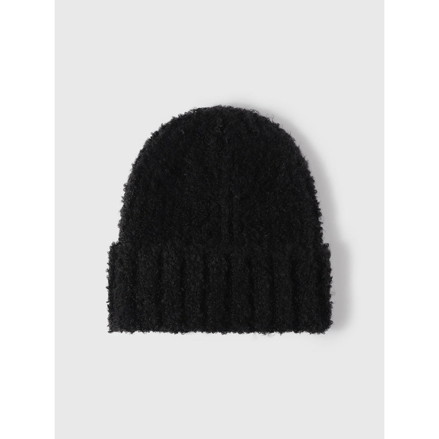 Thermal Teddy Knit Hat Black / One Size Apparel and Accessories