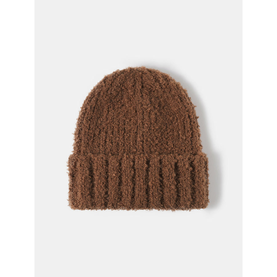 Thermal Teddy Knit Hat Brown / One Size Apparel and Accessories