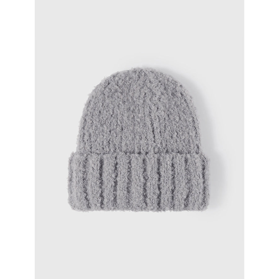 Thermal Teddy Knit Hat Gray / One Size Apparel and Accessories