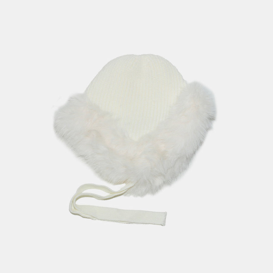 Thermal Tied Fuzzy Winter Hat Apparel and Accessories