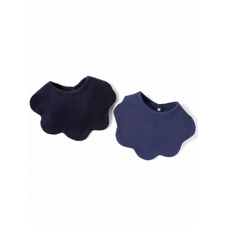 Thick Double-Sided Cotton Bib Drool Bandana with Scalloped Edge Apparel and Accessories