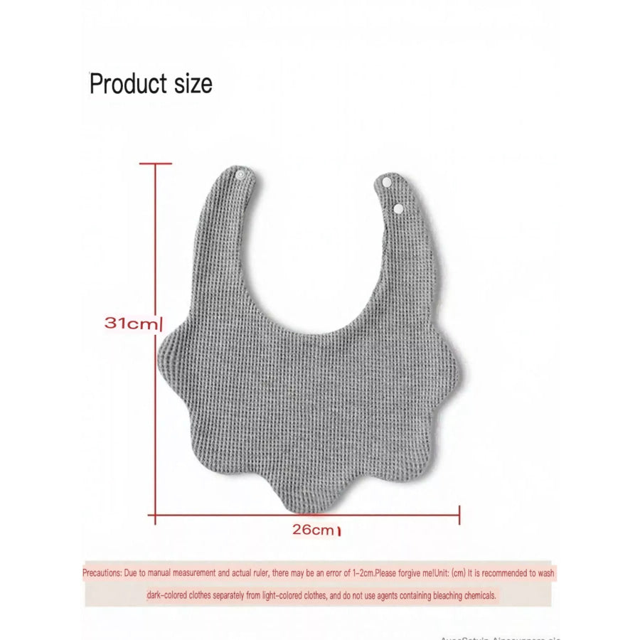 Thick Double-Sided Cotton Bib Drool Bandana with Scalloped Edge Apparel and Accessories