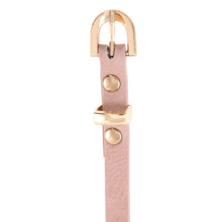 Thin Faux Leather Gold D-Ring Buckle Belts - Assorted Colours Belt