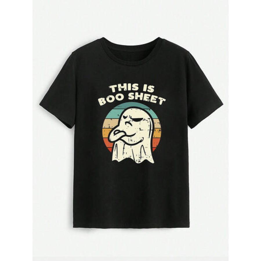 THIS IS BOO SHEET Round Neck T - Shirt Apparel and Accessories