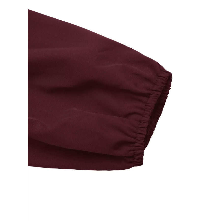 Tie Back Balloon Sleeve Blouse Apparel and Accessories