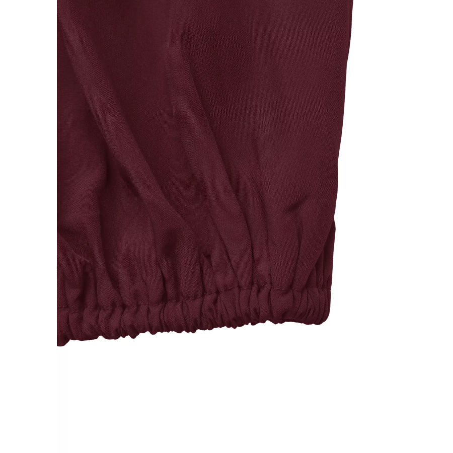 Tie Back Balloon Sleeve Blouse Apparel and Accessories