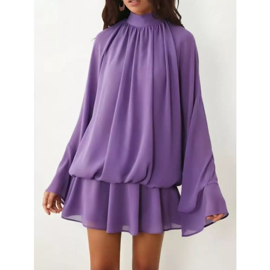 Tie Back Flare Sleeve Mini Dress Apparel and Accessories