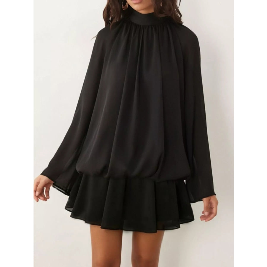 Tie Back Flare Sleeve Mini Dress Apparel and Accessories