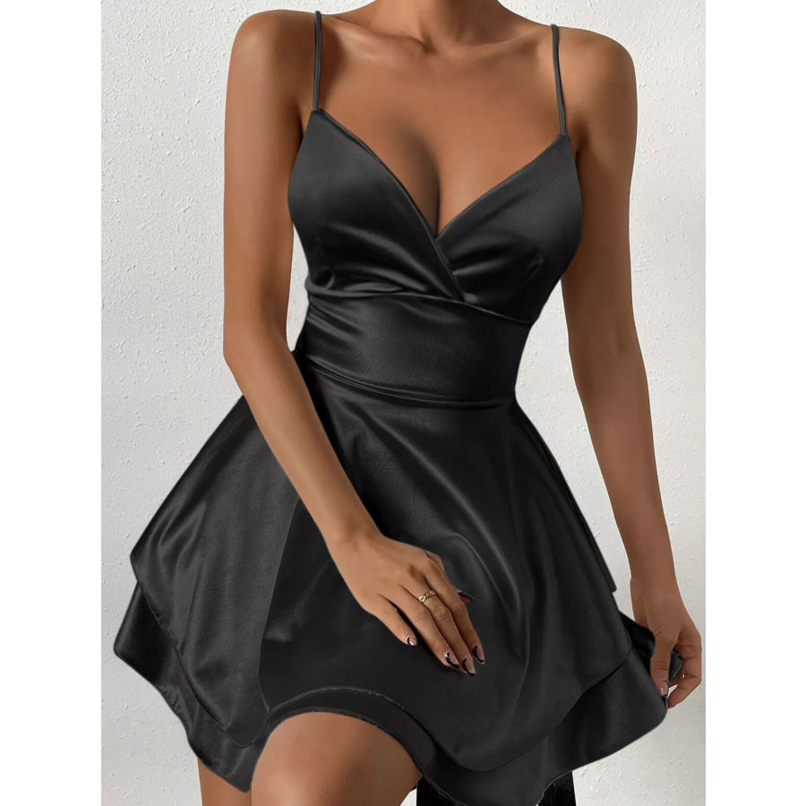 Tie Back Layered Cami Dress Apparel and Accessories